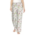 thumbnail image 1 of Balery Roses Flowers print Women's Pajama Pants,Ultra Lightweight Pjs,Lounge Pant-Medium, 1 of 9