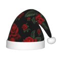 thumbnail image 1 of Balery Roses Pattern Santa Hat Christmas Hat Funny Christmas Hat Christmas Knitted Beanie Hat For Kids, 1 of 6