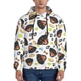 thumbnail image 1 of Balery Rottweiler Pattern Mens Hoodie Kangaroo Pocket Hoodie Pullover Hooded Sweatshirt Ideal for Daily Wear Travel and Home-Large, 1 of 7