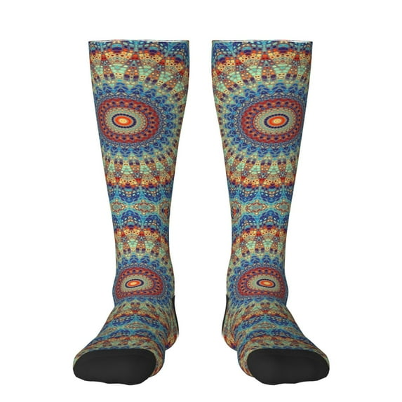 Balery Round Mandala Fun Novelty Socks Men'S Women'S Crew Socks Funny Crazy Novelty Socks Quirky And Cool Socks