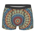 thumbnail image 1 of Balery Round Mandala Men's Boxer Briefs, Soft and Breathable Cotton Underwear with nylon Waistband-Medium, 1 of 9