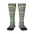 thumbnail image 1 of Balery Round Mandala1 Printed Novelty Socks Men's Women's Crew Socks Sports Socks Knee High Socks Cotton Socks Quirky and Cool Socks, 1 of 9