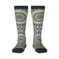 thumbnail image 1 of Balery Round Mandala1 Printed Novelty Socks Men's Women's Crew Socks Sports Socks Knee High Socks Cotton Socks Quirky and Cool Socks, 1 of 9