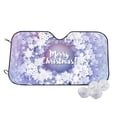 thumbnail image 1 of Balery Round Snow Merry Christmas Print Car Windshield Sun Shade,Windshield Sunshade for Car Pickup Truck SUV Accessories-Small, 1 of 7