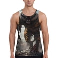 thumbnail image 1 of Balery Ruins Tiger Warrior Pattern Men's Workout Tank Top Gym Muscle Tee Fitness Bodybuilding Sleeveless T Shirt Quick Dry Fit Muscle Tank Top Slim-Fit Tank-3X-Large, 1 of 7