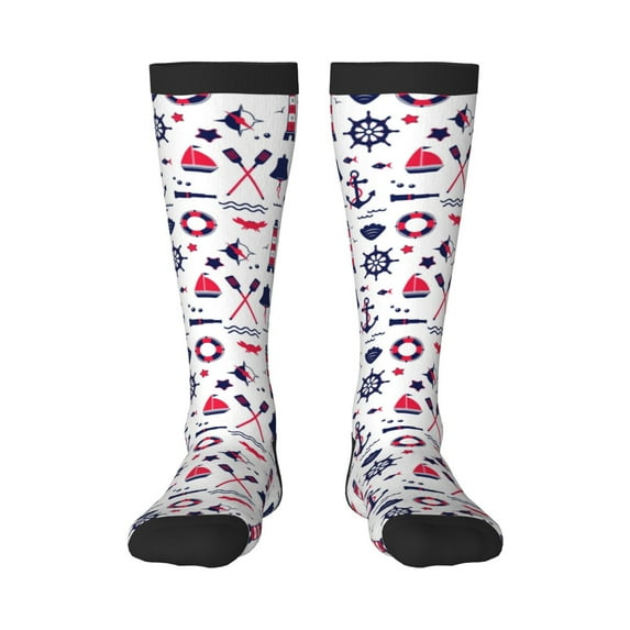 Balery Sailing Marine Travel Fun Novelty Socks Men'S Women'S Crew Socks Funny Crazy Novelty Socks Quirky And Cool Socks