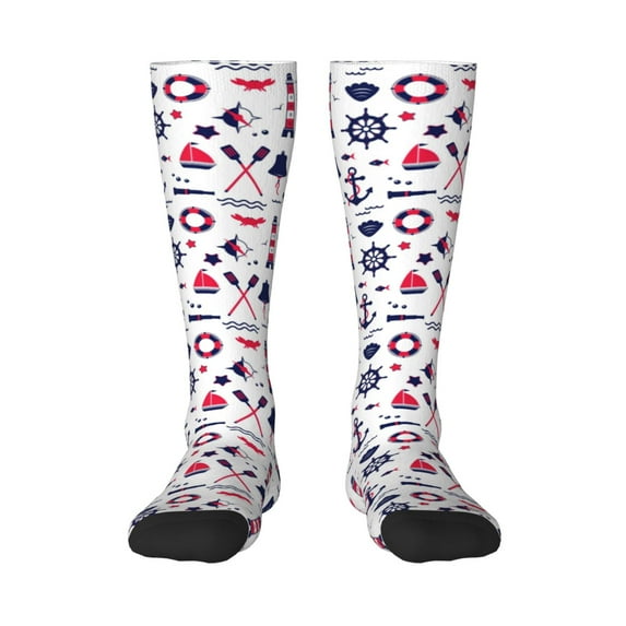 Balery Sailing Marine Travel Fun Novelty Socks Men'S Women'S Crew Socks Funny Crazy Novelty Socks Quirky And Cool Socks