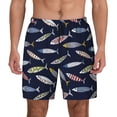 thumbnail image 1 of Balery Sardine Mens Swim Trunks Swim Shorts for Men Quick Dry Inseam Beach Shorts with Compression Liner Pocket-XX-Large, 1 of 9