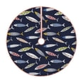 thumbnail image 1 of Balery Sardine Printed Christmas Tree Skirt , Merry Christmas Party Christmas Tree Decoration,Adjustable Tree Skirt-30", 1 of 6