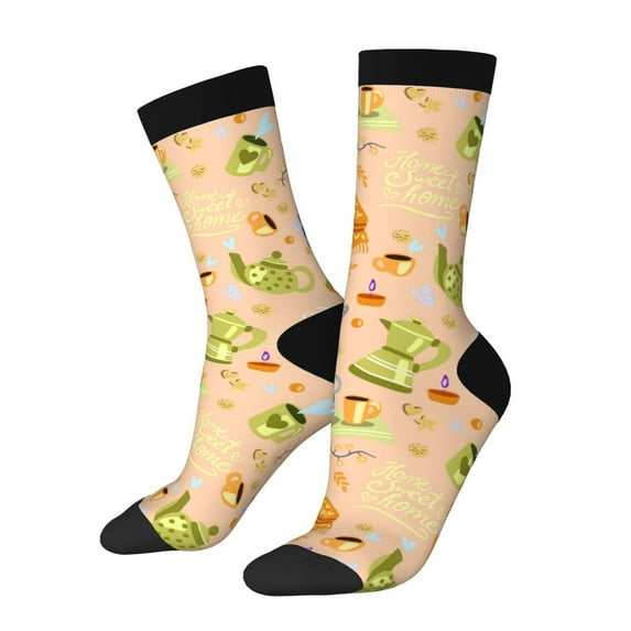 Balery Scandinavian Style Hygge Pattern Crew Socks Unisex– Soft & Breathable Socks for Men & Women, One-Size Fits Most (US 5-11), Comfortable & Durable for Daily Wear