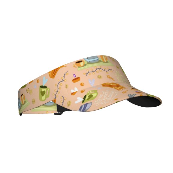Balery Scandinavian Style Hygge Sport Wear Athletic Visor Sun Sports Visor Hat Visor Adjustable Cap for Women and Men (One Size)