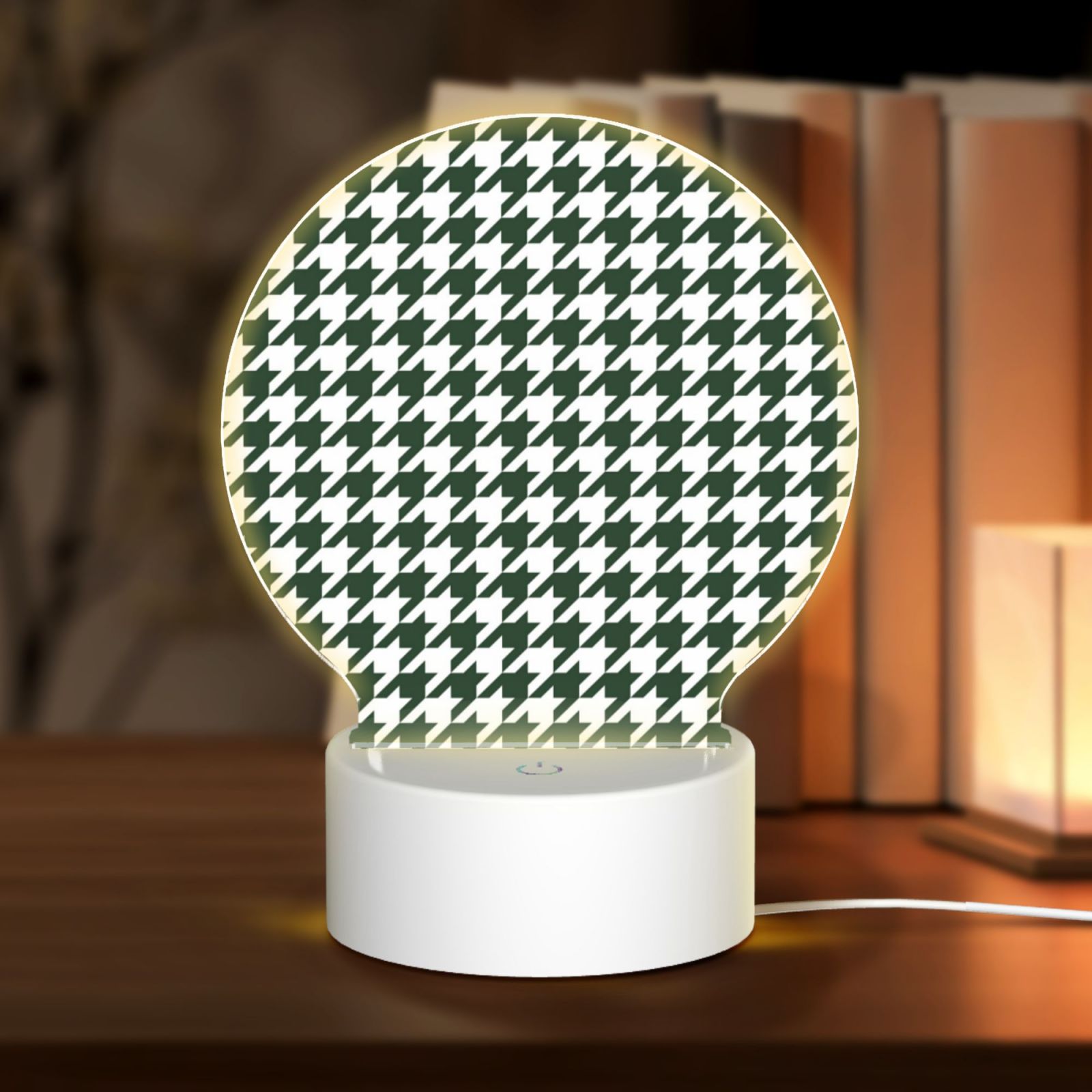 Balery Scottish Checkered Pattern Acrylic Night Light Gift with 3 Color ...