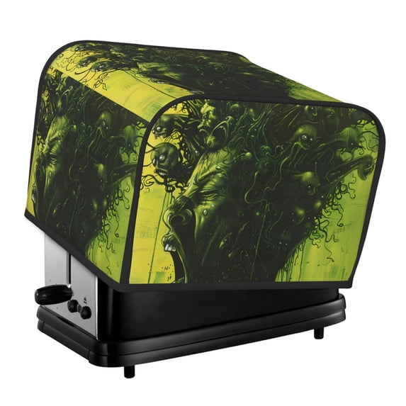 Balery Screaming Horror Art Pattern Oven Cover Kitchen Bread Machine Protector, 4 Slice Toaster Cover for Home, Anti Dust Fingerprint Coaster Cover