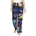 thumbnail image 1 of Balery Sea Inhabitans and Herb print Women's Pajama Pants,Ultra Lightweight Pjs,Lounge Pant-Medium, 1 of 9