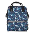 thumbnail image 1 of Balery Sea Sharks Mummy Backpack - Waterproof Twill Canvas, Large Capacity Diaper Bag with Multiple Pockets and Adjustable Straps, 1 of 6