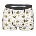thumbnail image 1 of Balery Sea Turtle Basking in the Sun Men's Boxer Briefs, Soft and Breathable Cotton Underwear with nylon Waistband-Large, 1 of 9