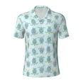 thumbnail image 1 of Balery Sea Turtle Printed Men’s Short Sleeve Polo Shirt, Midweight Men's Shirt,Golf Polo shirts -X-Large, 1 of 9