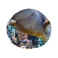 thumbnail image 1 of Balery Sea Turtle Swims Shower Caps, Double Layer Waterproof Shower Cap, Double Layers Reusable Shower Cap With Soft Comfortable For Long Thick Hair Soft Bath Shower Hair Caps, 1 of 1