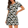 thumbnail image 1 of Balery Sea ​​Urchin Pattern Womens Short Sleeve Sleepshirt Scoopneck Cute Nightdress Comfy Nightgown Loungewear Dress, 1 of 6