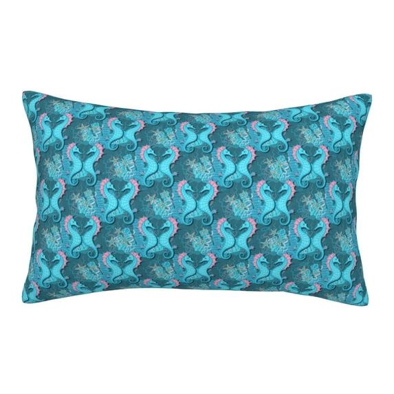 Balery Seahorse Bedding Queen Pillow Cases - Envelope Closure - Soft Brushed Microfiber Fabric - Shrinkage and Fade Resistant Pillow Cases-