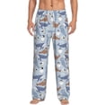 thumbnail image 1 of Balery Seal Fox Seagull Whales print Men's Pajama Pants,Ultra Lightweight Pjs,Lounge Pant-XX-Large, 1 of 9