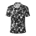 thumbnail image 1 of Balery Seamless Pattern With Skulls Printed Men’s Short Sleeve Polo Shirt, Midweight Men's Shirt,Golf Polo shirts -X-Large, 1 of 9
