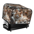 thumbnail image 1 of Balery Serene Kitten Kingdom Pattern Oven Cover Kitchen Bread Machine Protector, 4 Slice Toaster Cover for Home, Anti Dust Fingerprint Coaster Cover, 1 of 7