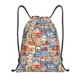 thumbnail image 1 of Balery Set Of Travel Vintage Pattern Drawstring Backpack Bag Sport Gym Sackpack Cinch Bags Pattern Drawstring Backpack Bag Sport Gym Sackpack Cinch Bags -Small, 1 of 6