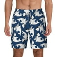 thumbnail image 1 of Balery Shark Mens Swim Trunks Swim Shorts for Men Quick Dry Inseam Beach Shorts with Compression Liner Pocket-3X-Large, 1 of 9