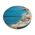 thumbnail image 1 of Balery Shells And Starfish Velvet Round Bar Chair Cushion Cover Adjustable, Protects From Scratches And Stains, Soft & Washable Ideal For Wooden And Metal Stools - 14 Inch, 1 of 7