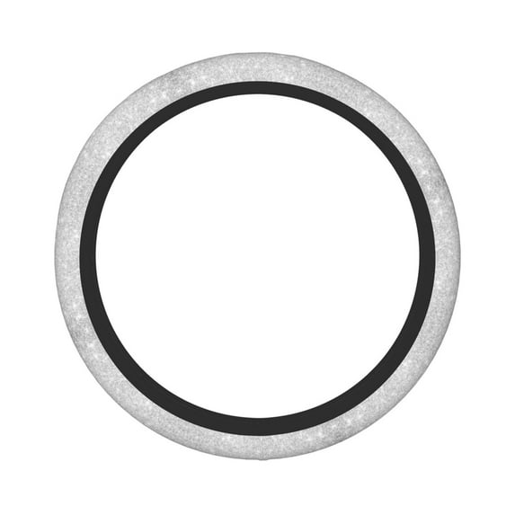 Balery Silver Glitter print Steering Wheel Covers Elastic Skidproof Steering Wheel Protective Cover Case for Men Women Universal 15 Inches Cars Accessories