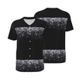 thumbnail image 1 of Balery Silver Glitter1 Baseball Jersey for Men Casual Button Down Shirts Short Sleeve Active Team Sports Uniform-3X-Large, 1 of 9