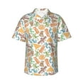 thumbnail image 1 of Balery Simple Drawing Print Men's Hawaiian Shirts Short Sleeve Beach Shirt Relaxed Fit Vacation Button Down Shirts-, 1 of 9