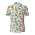 thumbnail image 1 of Balery Skateboard Printed Men’s Short Sleeve Polo Shirt, Midweight Men's Shirt,Golf Polo shirts -Large, 1 of 9