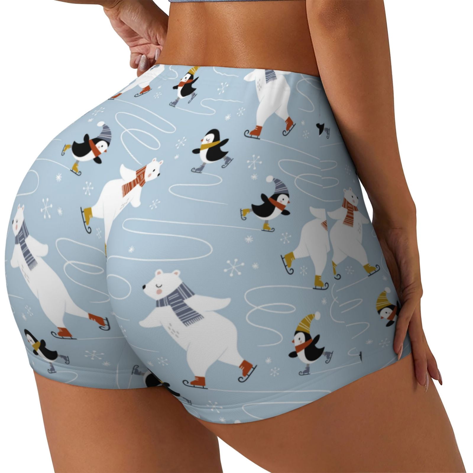 Polar Bear Pattern Print Women's Shorts