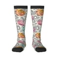 thumbnail image 1 of Balery Skull And Flowers Fun Novelty Socks Men'S Women'S Crew Socks Funny Crazy Novelty Socks Quirky And Cool Socks, 1 of 9