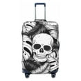 thumbnail image 1 of Balery Skull And Palm Leaves Luggage Cover Protector, Scratch And Dirt Resistant, Fits 18-32 Inch Luggage - X-Large, 1 of 9