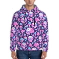 thumbnail image 1 of Balery Skull Rainbow Mushroom Pattern Mens Hoodie Kangaroo Pocket Hoodie Pullover Hooded Sweatshirt Ideal for Daily Wear Travel and Home-X-Large, 1 of 7
