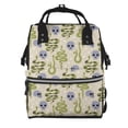 thumbnail image 1 of Balery Skull Snake Mummy Backpack - Waterproof Twill Canvas, Large Capacity Diaper Bag with Multiple Pockets and Adjustable Straps, 1 of 6