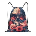 thumbnail image 1 of Balery Skull With Roses And Sunglasses Pattern Drawstring Backpack Bag Sport Gym Sackpack Cinch Bags Pattern Drawstring Backpack Bag Sport Gym Sackpack Cinch Bags -Medium, 1 of 6
