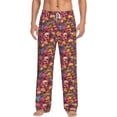 thumbnail image 1 of Balery Skull blue daisy flower print Men's Pajama Pants,Ultra Lightweight Pjs,Lounge Pant-X-Large, 1 of 9