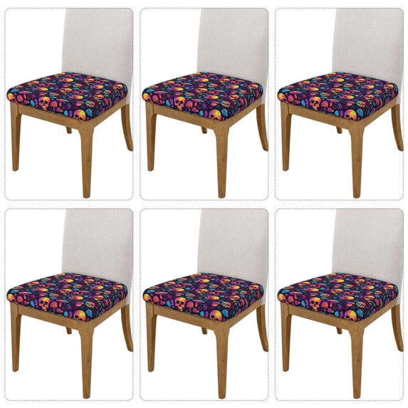 Balery Skull mushroom Stretch Couch Cushion Covers, Individual Sofa Cushion Covers, Soft Chair Sofa Seat Cushion Slipcover with Elastic Bottom Milk Silk-16.9in