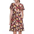 thumbnail image 1 of Balery Skull record lips Pattern Womens Dresses Loose Short sleeve Sundresses Swimsuit Coverup 2025 Summer Casual Dress for Women - A-Line Swing Dress, 1 of 6