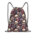 thumbnail image 1 of Balery Skull record rock Pattern Drawstring Backpack Bag Sport Gym Sackpack Cinch Bags Pattern Drawstring Backpack Bag Sport Gym Sackpack Cinch Bags -Small, 1 of 6