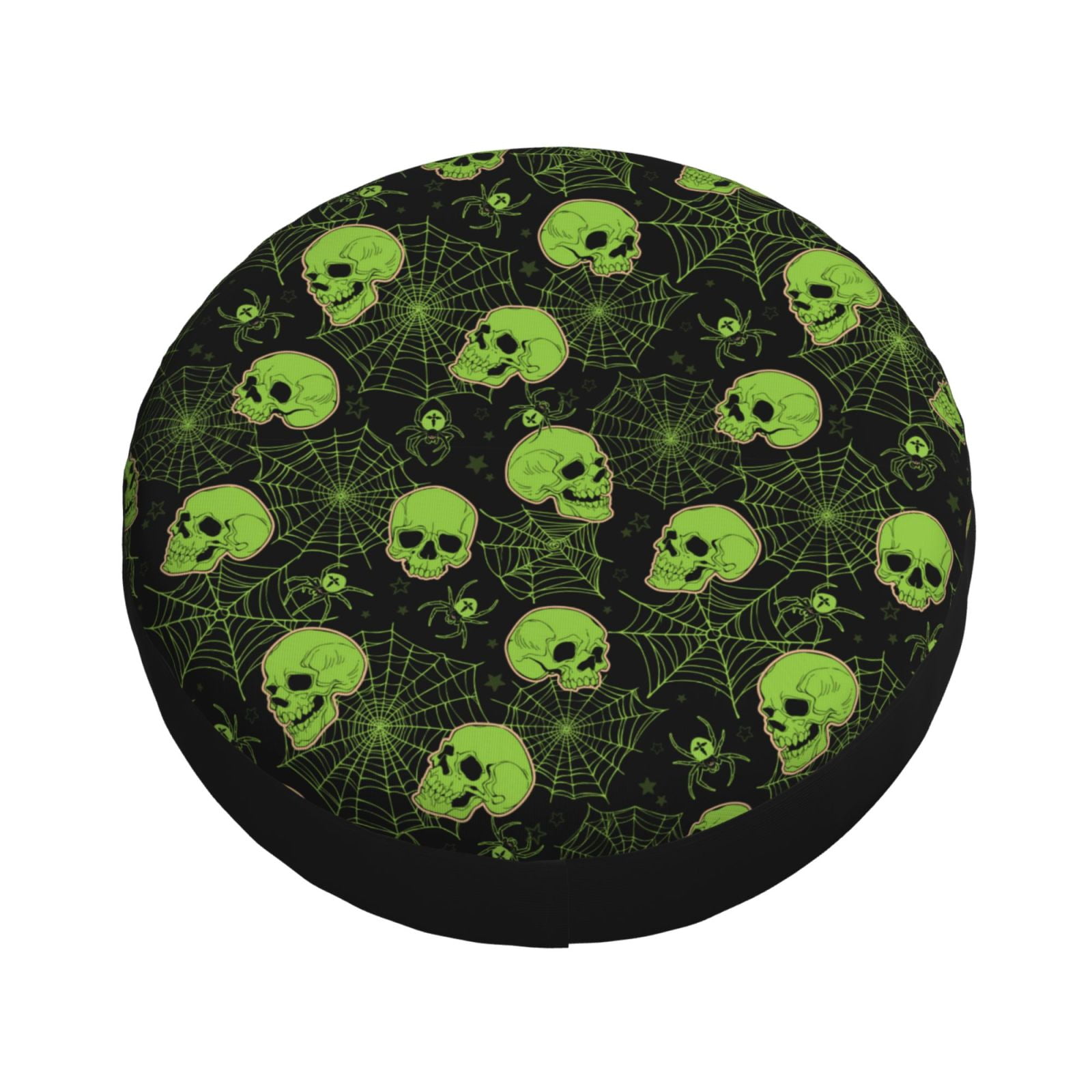 Kuilepa 17" Spare Tire Cover - Green Spider Web Design, Water-Resistant, Fits SUV Truck Trailer RV