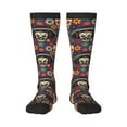 thumbnail image 1 of Balery Skulls And Flowers Fun Novelty Socks Men'S Women'S Crew Socks Funny Crazy Novelty Socks Quirky And Cool Socks, 1 of 9