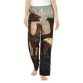 Balery Sky Sunset Bronze Dragon print Women's Pajama Pants,Ultra