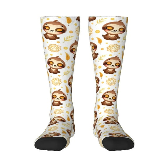 Balery Sloth Yoga Fun Novelty Socks Men'S Women'S Crew Socks Funny Crazy Novelty Socks Quirky And Cool Socks