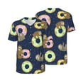 thumbnail image 1 of Balery Sloth with Donuts Baseball Jersey for Men Casual Button Down Shirts Short Sleeve Active Team Sports Uniform-X-Large, 1 of 9