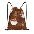 Balery Sloths Need More Coffee Pattern Drawstring Backpack Bag Sport
